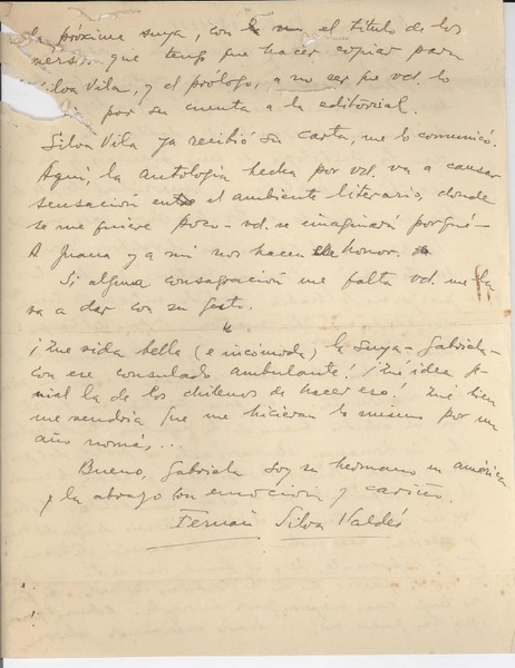 [Carta] 1938 jul. 15, Montevideo, [Uruguay] [a] Gabriela [Mistral]