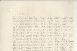 [Carta] [a] Gabriela [Mistral]