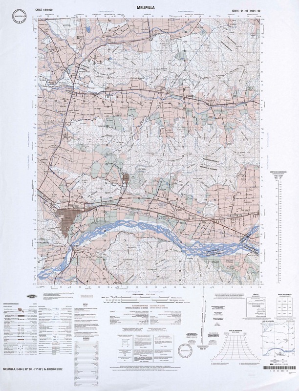 Melipilla  [material cartográfico] Instituto Geográfico Militar.