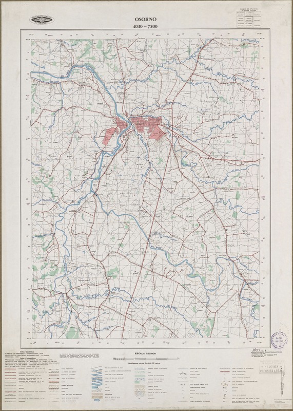 Osorno 4030 - 7300 [material cartográfico] : Instituto Geográfico Militar de Chile.