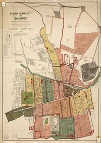 Plano completo de Santiago con todas la calles, pasajes, citées, etc.
