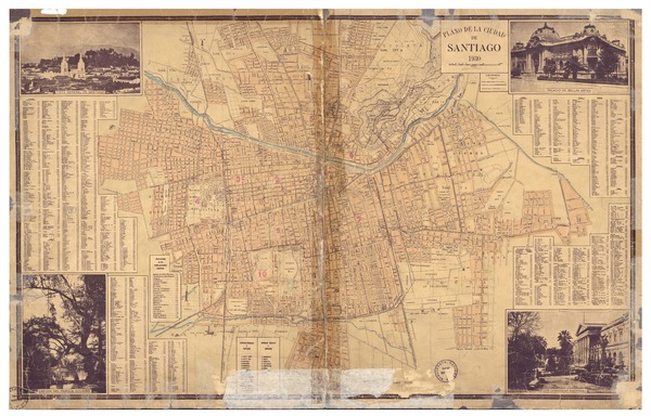 Plano de la ciudad de Santiago