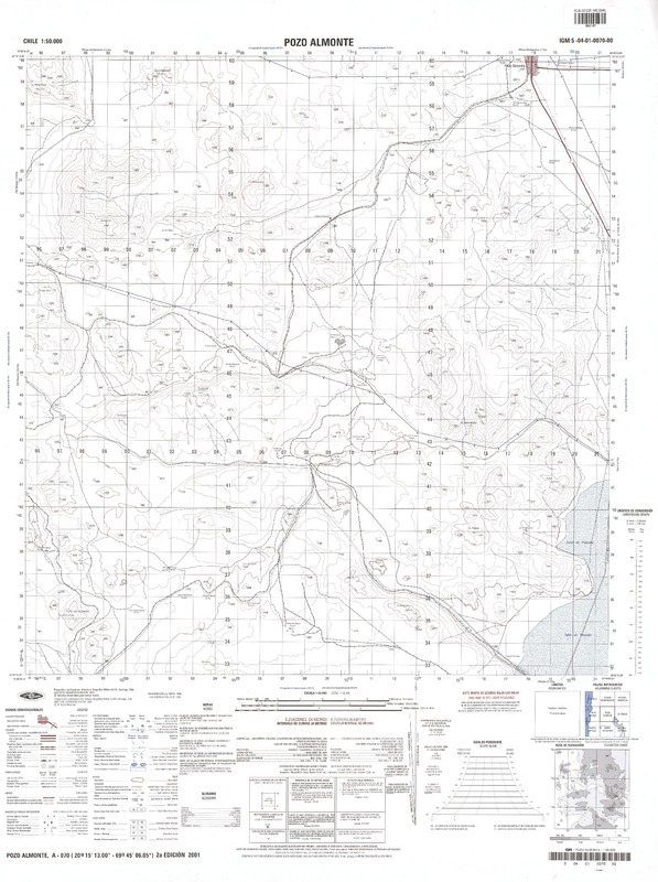 Pozo Almonte (20°15'13.00"-69°45'06.05") [material cartográfico] : Instituto Geográfico Militar de Chile.