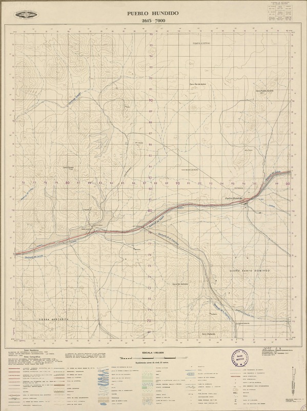 Pueblo Hundido 2615 - 7000 [material cartográfico] : Instituto Geográfico Militar de Chile.