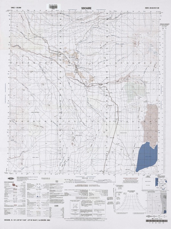 Socaire (23°30'13.00" - 67°45'06.04" [material cartográfico] : Instituto Geográfico Militar de Chile.