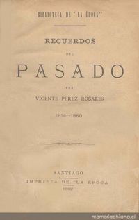 Recuerdos del pasado : (1814-1860)