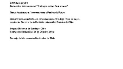 Imagen de CMN Diálogos #1 - Arquitectura