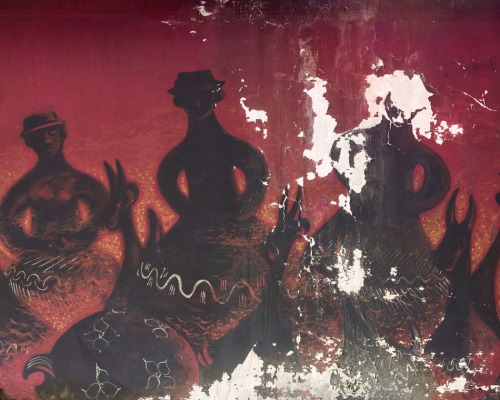 Imagen del monumento Mural "Quinchamalí" de Nemesio Antúnez