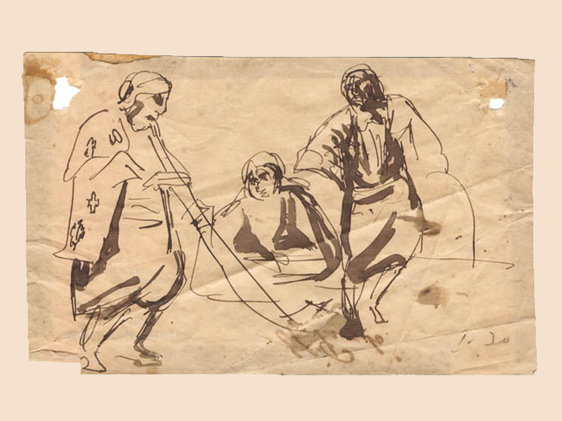 Pedro Luna. Escena mapuche. 1930 Pedro Luna. Escena mapuche. 1930