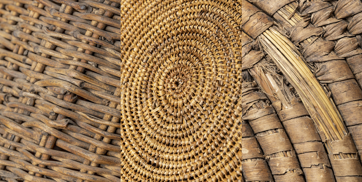 Técnicas y materiales de la cestería mapuche