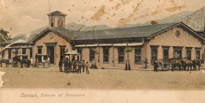 Estación de ferrocarril, Copiapó. Archivo fotográfico, Museo Regional de Atacama