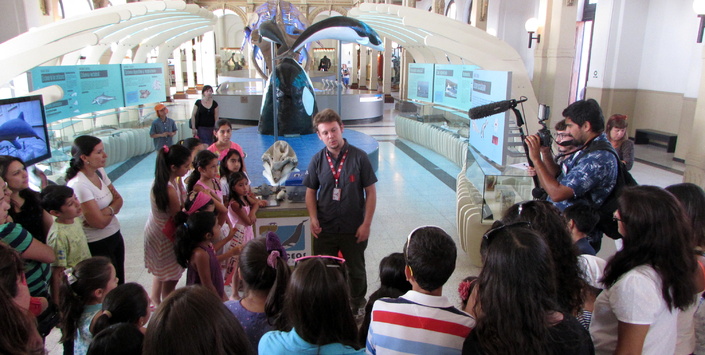 Área de educación realizando un taller.