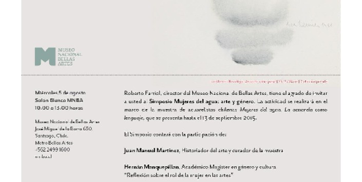 Invitación simposio Mujeres del agua 5 agosto