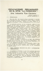 Excavaciones preliminares en el sitio “La Fundición”: una industria tipo Cárcamo