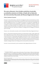 De usos y desusos. Una mirada a prácticas musicales y contextos sonoros en Chiloé, a través de la Colección de Instrumentos Musicales del Museo Regional de Ancud