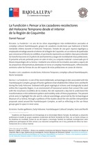 La Fundición 1. Pensar a los cazadores-recolectores del Holoceno Temprano desde el interior de la Región de Coquimbo