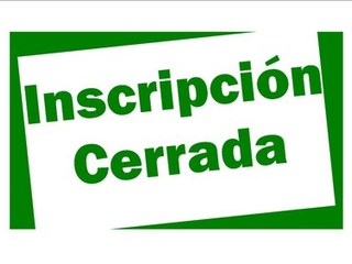 Aviso de Inscripciones Cerradas
