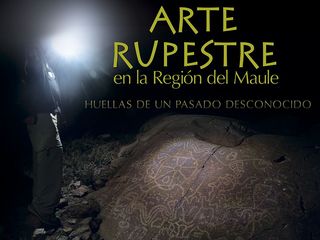 Portada del libro "Arte rupestre en la región del Maule. Huellas de un pasado desconocido"