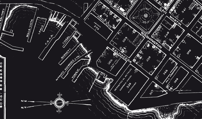 Plano de La Poza de Antofagasta en la década de 1920
