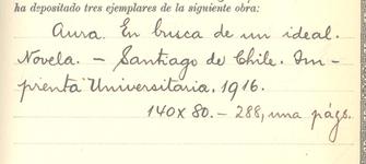 Registro de la obra "Aura. En busca de un ideal" de Laura Jorquera