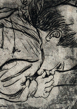 André Racz. Detalle grabado. 1949.