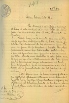Antúnez, Carlos, Intendencia de Talca. Al ministro de Instrucción Pública: estado de la educación en Talca. Talca, 2 de febrero 1882. 2 fojas. Archivo Nacional. Ministerio de Educación; v. 399, pieza documental Nº 141. 2 pp.
