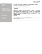 Guzmán García, Julio, intendente subrogante. Al ministro del Interior: situación de los huelguistas en Iquique. Iquique, 16 de diciembre de 1907. Archivo de la Administración, Clan; mint; v. 3274, p. 43. 2 pp.