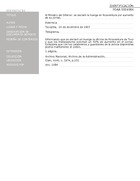 Alzerreca. Al ministro del Interior: se declaró huelga en Ricaventura por aumento de jornal. Tocopilla, 14 de diciembre de 1907. Archivo de la Administración, Clan; mint; v. 3274, p. 151. 2 pp.