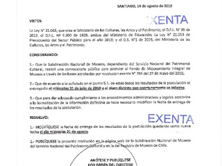 Amplía plazo entrega resultados FMIM 2019 (a 21-08)