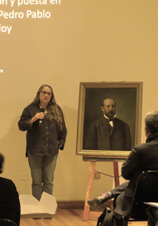 Carolina Ossa expone la restauración de la pintura de Pedro Pablo Muñoz en La Serena.