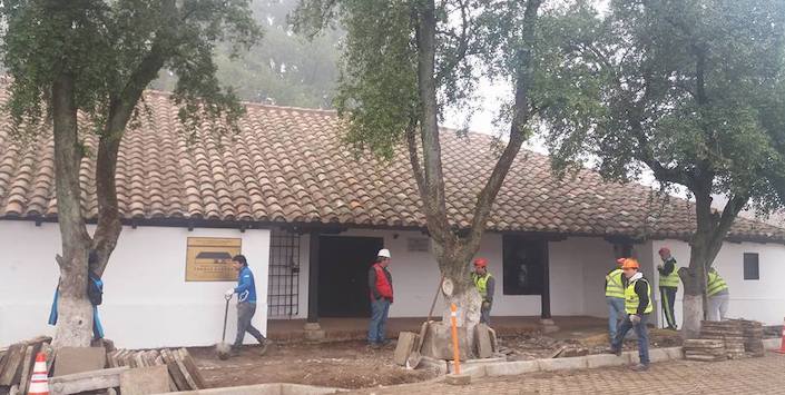 Trabajos frontis del Museo