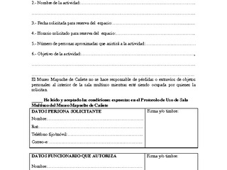 Formulario solicitud Sala Multiuso.