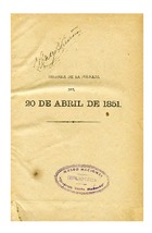 Historia de la jornada del 20 de abril de 1851. Una batalla en las calles de Santiago