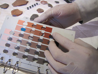 Comparacion en tabla de colores Munsell