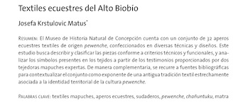  Textiles ecuestres del Alto Biobío