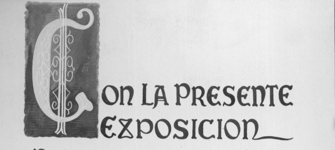 "Con la presente exposición [...]"