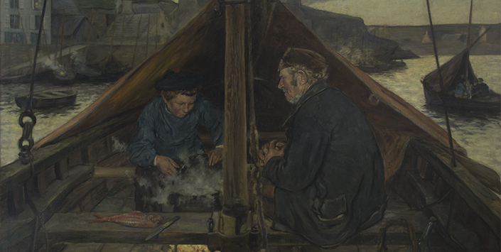 Pescadores en descanso