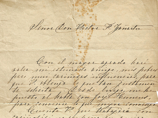 Carta de Victoria Subercaseaux a Víctor F. Zañartu