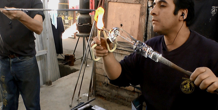 Soplado de copa en Cristal Art