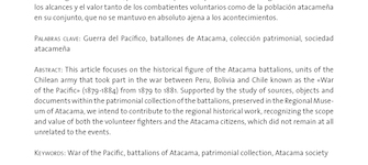 Los batallones de Atacama: alcances de una colección patrimonial