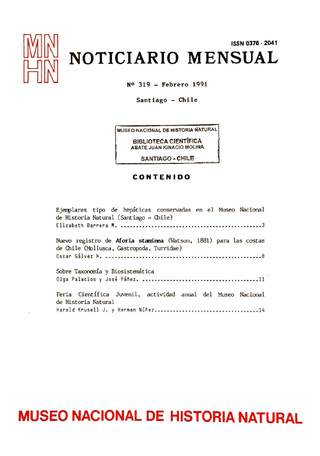 Noticiario Mensual 319, Febrero 1991