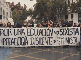 Marcha por una Educación No Sexista, Santiago, 16-05-2018. Donación Red de Historiadoras Feministas- Joaquín Pinto.