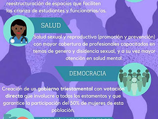 Petitorio Asamblea Triestamental de Mujeres Autoconvocadas Universidad de la Frontera (ATMA-UFRO), Temuco, 2018. Donación Francisca Vilches- ATMA UFRO.