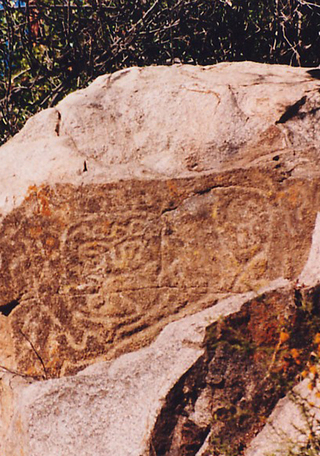 Petroglifo en cajón del valle de Chalinga