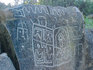 Petroglifo en cajón del valle de Chalinga