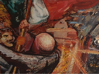 Imagen: © David Alfaro Siqueiros, Primera Nota Temática para el mural de Chapultepec (detalle). Colección CONACULTA INBA | Museo de arte Carrillo Gil, México