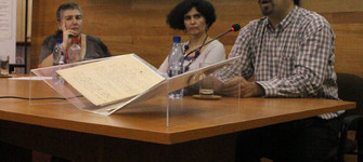 Los expositores del documental.