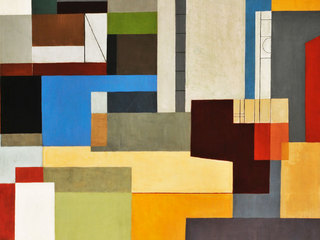 Detalle de Paisaje urbano de Elsa Bolívar. Colección MNBA