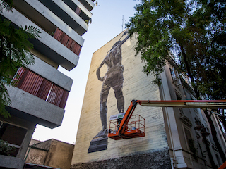 Mural en calle Mosqueto, comuna de Santiago
