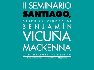 Portada libro II Seminario sobre Santiago "desde la ciudad de BVM a los desafíos del siglo XXI"